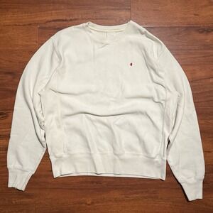 Vintage 90s Champion Reverse Weave Men's Pullover Crewneck White Size Medium
